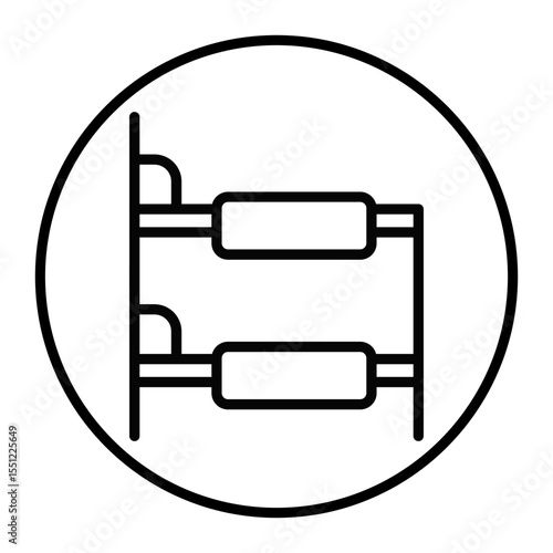 Bunk Bed Vector Icons
