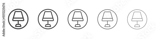 Home light icon outline ilustration vector symbol