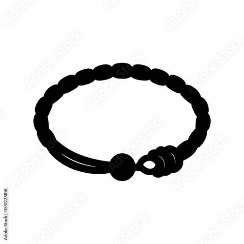 black silhouette of a friendship bracelet on white.svg