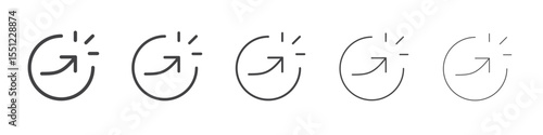 Increase icon outline ilustration vector symbol