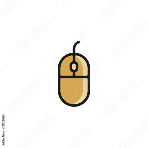 Computer mouse clicks operates on isolated white background for interface design details