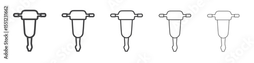 jack hammer icon outline ilustration vector symbol