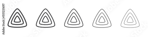 Jelly fin icon outline ilustration vector symbol
