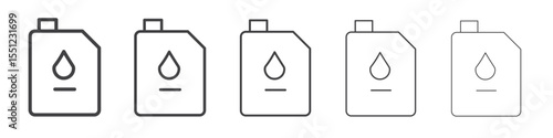 Jerrycan oil icon outline ilustration vector symbol