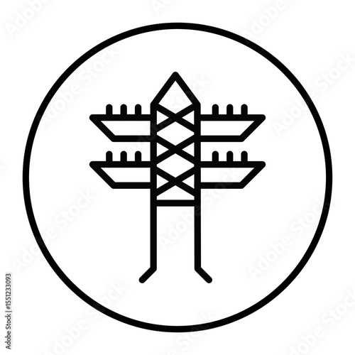 Electric Tower Vector Icons