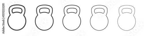 kettlebell icon outline ilustration vector symbol