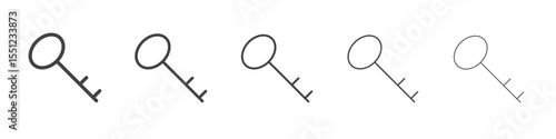 Key icon outline ilustration vector symbol