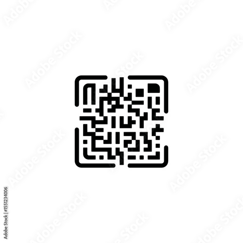 qrcode displays square design scans digital data in isolation detail