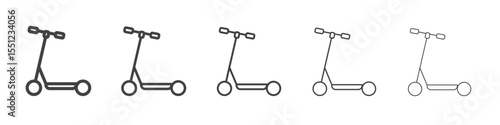 Kick scooter icon outline ilustration vector symbol