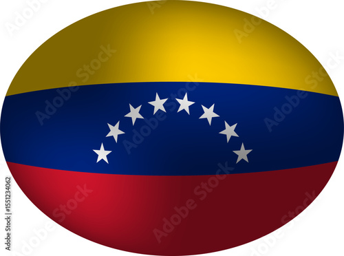 Venezuela Flag - Oval, Sphere & Egg-Shaped National Symbol