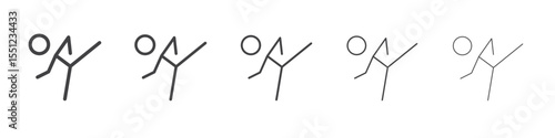 Kungfu icon outline ilustration vector symbol