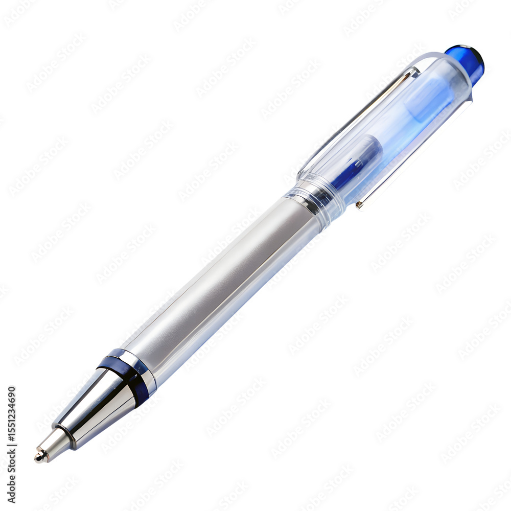 Naklejka premium Transparent gel pen isolated on transparent background