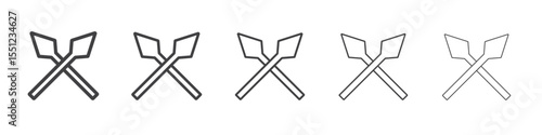 lance icon outline ilustration vector symbol
