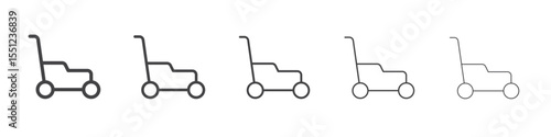 Lawn mower icon outline ilustration vector symbol