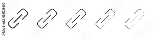 Link icon outline ilustration vector symbol