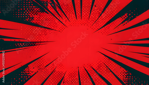 grunge background with red rays