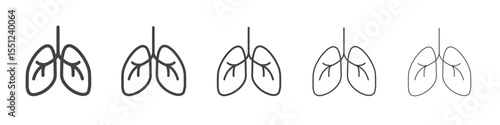 Lungs icon outline ilustration vector symbol