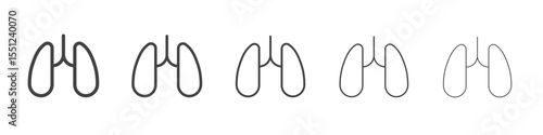 Lungs icon outline ilustration vector symbol