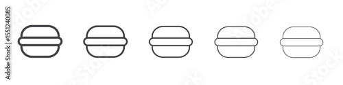 macarons icon outline ilustration vector symbol