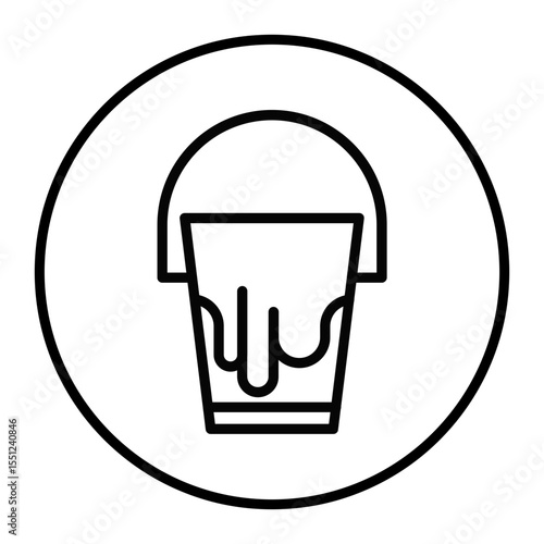 Milk Bucket Vector Icons