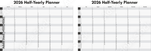 2026 Half-Yearly Planner