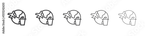 MICE tourism icon outline ilustration vector symbol