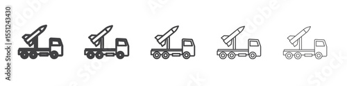 Missile Launcher icon outline ilustration vector symbol