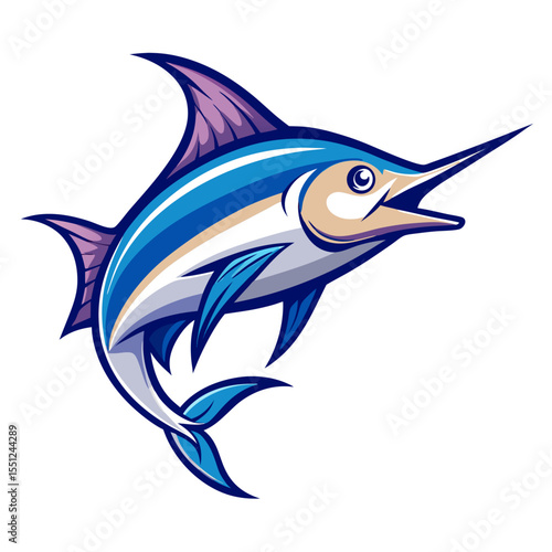 Colorful Mahi Mahi Vector Art