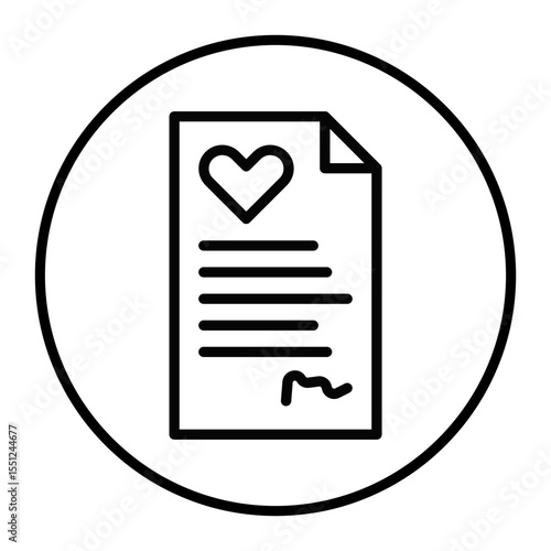 Wedding Certificate Vector Icons