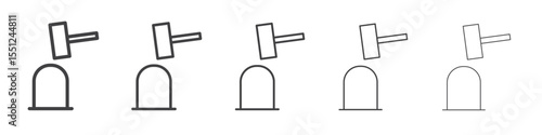 Mole Game Whack icon outline ilustration vector symbol
