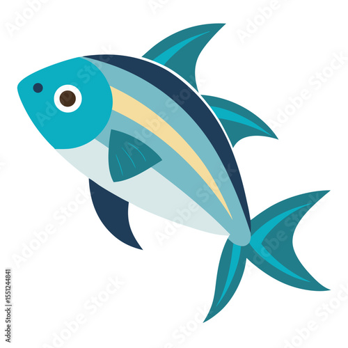 Colorful Tetra Fish Vector Graphic