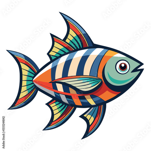 Simple Tetra Fish Vector Illustration
