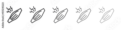Muscle pain icon outline ilustration vector symbol