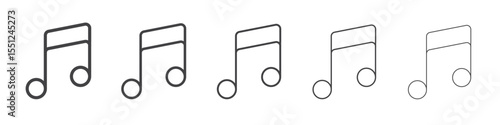 Music icon outline ilustration vector symbol