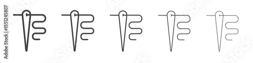 Needle, threads icon outline ilustration vector symbol