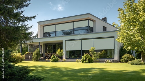 Modern House with Roller Blinds