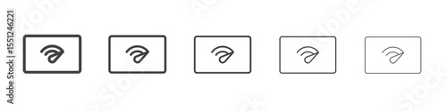 Network speed test icon outline ilustration vector symbol