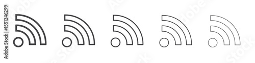 News Feed icon outline ilustration vector symbol