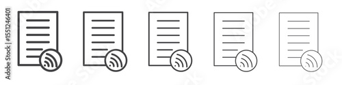 News Feed icon outline ilustration vector symbol