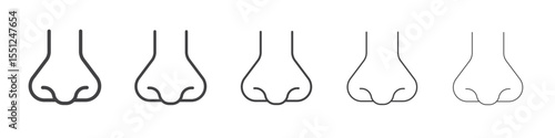 Nose icon outline ilustration vector symbol