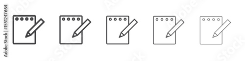 Note icon outline ilustration vector symbol