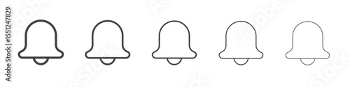 Notification icon outline ilustration vector symbol