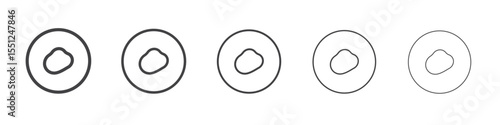 Omelette icon outline ilustration vector symbol