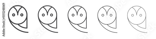 Owl icon outline ilustration vector symbol
