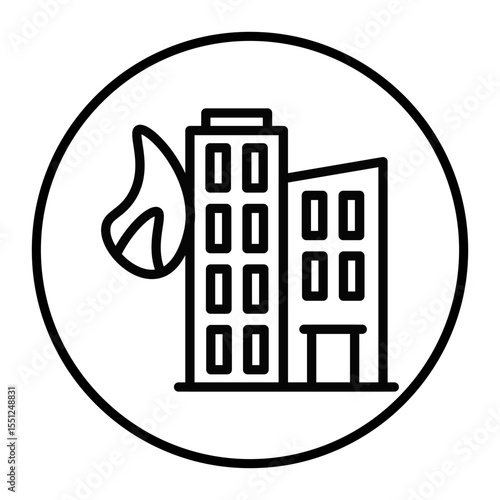 Building Fire Vector Icons