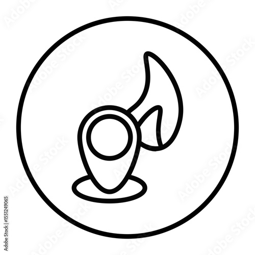 Fire Location Vector Icons