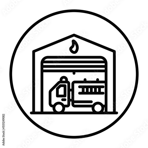 Fire Station Vector Icons