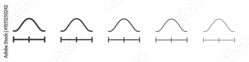 Parabola icon outline ilustration vector symbol