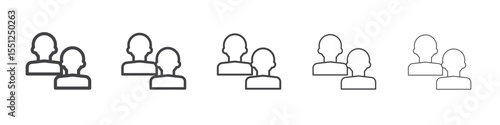 Partner icon outline ilustration vector symbol