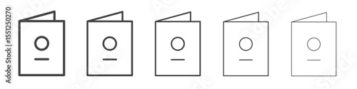 Passport icon outline ilustration vector symbol